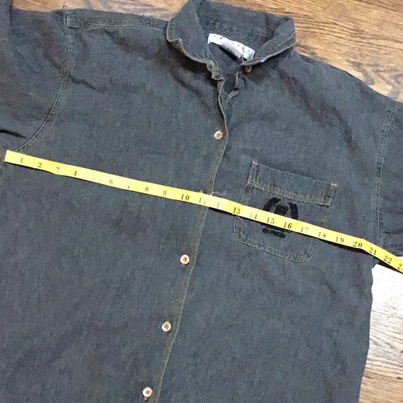 Alfred Sung Express Denim Shirt - Picture 8 of 9